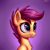 Size: 3000x3000 | Tagged: safe, artist:setharu, imported from derpibooru, scootaloo, pegasus, pony, bust, chest fluff, cute, cutealoo, ear fluff, eye reflection, eyebrows, eyebrows visible through hair, female, filly, gradient background, looking up, reflection, shoulder fluff, signature, smiling, solo