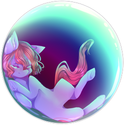 Size: 1964x1970 | Tagged: safe, artist:shiromidorii, imported from derpibooru, oc, oc only, oc:sabrina, earth pony, pony, bubble, crying, female, mare, solo, underhoof