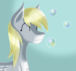 Size: 1202x1124 | Tagged: safe, artist:funny-arts, imported from derpibooru, derpy hooves, bubble, female, solo