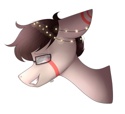 Size: 2542x2323 | Tagged: safe, artist:umiimou, imported from derpibooru, oc, oc only, oc:jack, pegasus, pony, bust, eyes closed, glasses, high res, male, portrait, simple background, smiling, solo, stallion, transparent background