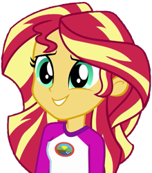 Size: 615x698 | Tagged: safe, artist:fella, imported from derpibooru, sunset shimmer, equestria girls, legend of everfree, camp everfree outfits, cute, female, looking at you, shimmerbetes, simple background, smiling, solo, transparent background