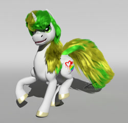 Size: 590x569 | Tagged: safe, artist:bright ink, imported from derpibooru, oc, oc only, oc:bright ink, pony, unicorn, 3d, 3d model, 3d render, male, solo, stallion