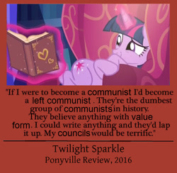 Size: 952x930 | Tagged: safe, imported from derpibooru, twilight sparkle, alicorn, pony, chair, left communism, mouthpiece, obligatory pony, op is a duck, op is trying to start shit, twilight sparkle (alicorn)