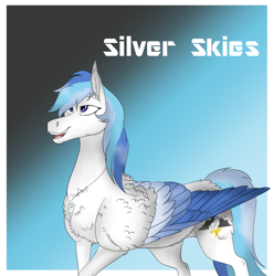 Size: 2832x2870 | Tagged: safe, artist:neonaarts, imported from derpibooru, oc, oc only, oc:silver skies, pegasus, pony
