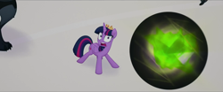 Size: 1920x800 | Tagged: safe, imported from derpibooru, screencap, twilight sparkle, alicorn, pony, my little pony: the movie, female, jewelry, mare, obsidian orb, solo focus, tiara, twilight sparkle (alicorn)