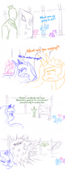 Size: 625x1654 | Tagged: safe, artist:raridashdoodles, imported from derpibooru, applejack, fluttershy, pinkie pie, princess cadance, princess celestia, princess luna, rainbow dash, rarity, oc, oc:anon, comic:anon the movie, comic:anon the movie 2017, /mlp/, 4chan, comic, crying, explosion, simple background, white background