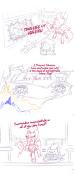 Size: 625x1476 | Tagged: safe, artist:raridashdoodles, imported from derpibooru, grubber, princess cadance, princess celestia, princess luna, tempest shadow, oc, oc:anon, comic:anon the movie, comic:anon the movie 2017, my little pony: the movie, /mlp/, 4chan, airship, bread, comic, explosion, food, megaphone, simple background, toast, white background