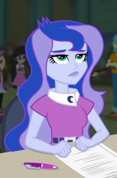 Size: 472x714 | Tagged: safe, imported from derpibooru, screencap, octavia melody, princess luna, equestria girls, rainbow rocks, background human, luna is not amused, makeup, unamused, vice principal luna