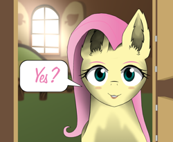 Size: 800x655 | Tagged: safe, artist:zeronitroman, imported from derpibooru, fluttershy, pegasus, pony, female, looking at you, mare, request, requested art, solo