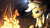 Size: 3840x2160 | Tagged: safe, artist:jollyoldcinema, imported from derpibooru, applejack, pony, 3d, alone, campfire, camping, desert, female, night, solo, source filmmaker