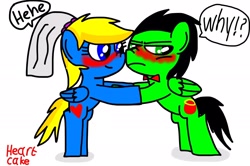 Size: 2048x1358 | Tagged: artist needed, safe, imported from derpibooru, oc, oc only, oc:heart cake, oc:mars angel, pony, female, male, oc x oc, shipping, straight