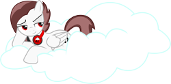 Size: 6523x3218 | Tagged: safe, artist:hornflakes, imported from derpibooru, oc, oc only, oc:scarlet blitz, pegasus, pony, cloud, female, headphones, high res, mare, simple background, solo, transparent background, vector