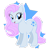 Size: 750x750 | Tagged: safe, artist:chibikasai, imported from derpibooru, blue belle, female, g1, g1 to g4, g4, generation leap, simple background, solo, transparent background