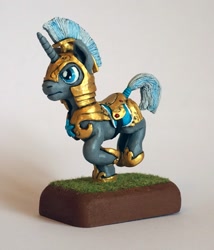 Size: 621x724 | Tagged: safe, artist:ubrosis, imported from derpibooru, pony, unicorn, armor, male, royal guard, sculpture, solo, stallion, traditional art