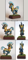 Size: 969x2064 | Tagged: safe, artist:ubrosis, imported from derpibooru, pony, unicorn, armor, male, royal guard, sculpture, stallion, traditional art