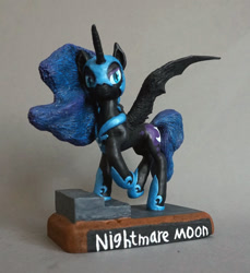 Size: 624x680 | Tagged: safe, artist:ubrosis, imported from derpibooru, nightmare moon, pony, female, sculpture, solo, traditional art