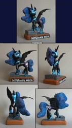 Size: 1144x2011 | Tagged: safe, artist:ubrosis, imported from derpibooru, nightmare moon, alicorn, pony, female, sculpture, solo, traditional art