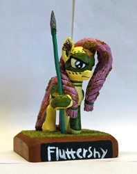 Size: 475x600 | Tagged: safe, artist:ubrosis, imported from derpibooru, fluttershy, pony, alternate timeline, chrysalis resistance timeline, female, sculpture, solo, traditional art