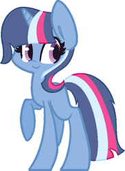 Size: 441x606 | Tagged: safe, artist:lunasadoptables, imported from derpibooru, oc, oc only, unicorn, adoptable, base used, blank flank, female, magical lesbian spawn, mare, offspring, parent:trixie, parent:twilight sparkle, parents:twixie, simple background, solo, white background