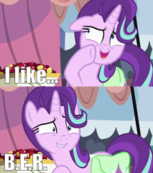 Size: 1920x2160 | Tagged: safe, edit, imported from derpibooru, starlight glimmer, rock solid friendship, b.e.r., exploitable meme, image macro, meme, starlight's confessions, teen titans go