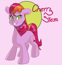 Size: 990x1038 | Tagged: safe, artist:smirk, imported from derpibooru, oc, oc only, oc:cherry stem, earth pony, pony, chubby, female, ms paint, smiling, smirk, solo