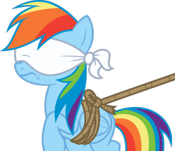 Size: 1024x883 | Tagged: safe, artist:jp, derpibooru exclusive, imported from derpibooru, rainbow dash, daring done?, .svg available, blindfold, bondage, bound wings, female, rainbond dash, rope, rope bondage, simple background, solo, svg, tied up, transparent background, vector