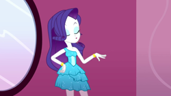 Size: 1280x720 | Tagged: safe, imported from derpibooru, screencap, rarity, eqg summertime shorts, equestria girls, make up shake up, fall formal outfits, female, solo