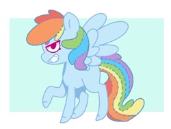 Size: 595x447 | Tagged: safe, artist:rankiedashlight002, imported from derpibooru, rainbow dash, pony, female, simple background, smiling, solo, spread wings, wings