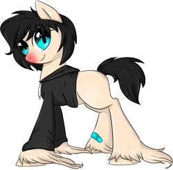 Size: 1860x1823 | Tagged: safe, artist:violentdreamsofmine, imported from derpibooru, oc, oc only, oc:kalel, earth pony, pony, clothes, female, hoodie, mare, simple background, solo, transparent background