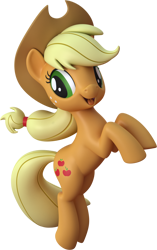 Size: 3548x5636 | Tagged: safe, artist:andrew hickinbottom, imported from derpibooru, applejack, pony, my little pony: the movie, 3d, female, simple background, solo, transparent background