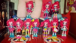 Size: 1536x864 | Tagged: safe, imported from derpibooru, pinkie pie, equestria girls, collection, doll, equestria girls minis, eqventures of the minis, female, irl, multeity, photo, too much pink energy is dangerous, toy