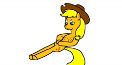 Size: 1214x648 | Tagged: safe, artist:samueljcollins1990, imported from derpibooru, applejack, anorexic, cowboy hat, hat, starving, stetson