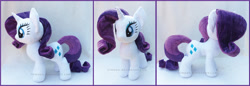 Size: 2170x743 | Tagged: safe, artist:lilmoon, imported from derpibooru, rarity, pony, irl, photo, plushie, solo