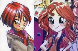 Size: 695x458 | Tagged: safe, imported from derpibooru, applejack, pinkie pie, rarity, sunset shimmer, equestria girls, equestria girls series, comparison, w.i.t.c.h., will vandom