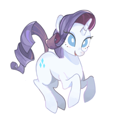 Size: 800x800 | Tagged: safe, artist:jus+ice, imported from derpibooru, rarity, pony, unicorn, eyeshadow, female, makeup, mare, open mouth, simple background, smiling, solo, white background