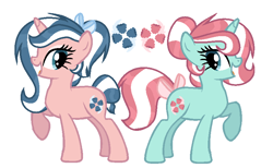 Size: 822x506 | Tagged: safe, artist:6figersloverever, imported from derpibooru, oc, oc only, oc:black berry, oc:raspberry, base used, cousins, offspring, parent:aloe, parent:flam, parent:flim, parent:lotus blossom, parents:aloeflim, parents:lotusflam