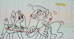 Size: 1325x700 | Tagged: safe, imported from derpibooru, screencap, crackle cosette, fluttershy, queen chrysalis, season 8, the mean 6, spoiler:s08, alternate hairstyle, animatic, camera