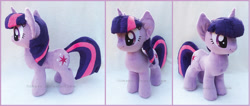 Size: 1744x742 | Tagged: safe, artist:lilmoon, imported from derpibooru, twilight sparkle, pony, unicorn, irl, photo, plushie, solo