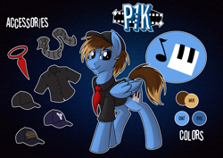 Size: 4092x2893 | Tagged: safe, artist:sugaryviolet, imported from derpibooru, oc, oc only, oc:p1k, pony, cap, clothes, commission, hat, necktie, reference sheet, solo