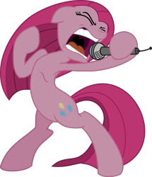 Size: 6497x7569 | Tagged: safe, artist:ceehoff, artist:patec, imported from derpibooru, pinkie pie, pony, .svg available, absurd resolution, female, pinkamena diane pie, simple background, singing, solo, transparent background, vector