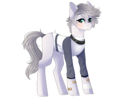 Size: 2000x1600 | Tagged: safe, artist:skimea, imported from derpibooru, oc, oc only, oc:kade, earth pony, pony, bandage, clothes, female, mare, shirt, simple background, solo, transparent background