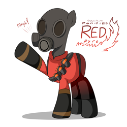 Size: 2200x2200 | Tagged: safe, artist:graytyphoon, imported from derpibooru, pony, ponified, pyro, solo, team fortress 2