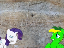 Size: 1022x765 | Tagged: safe, artist:didgereethebrony, imported from derpibooru, rarity, oc, oc:didgeree, australia, didgeree collection, facehoof, graffiti, irl, kanangra boyd national park, mlp in australia, photo, ponies in real life