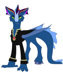 Size: 5400x6600 | Tagged: safe, artist:glacierfrostclaw, derpibooru exclusive, imported from derpibooru, oc, oc only, oc:vain, longma, leak, spoiler:g5, absurd resolution, antagonist, clothes, g5, g5 concept leak style, male, oc villain, prince, simple background, solo, transparent background