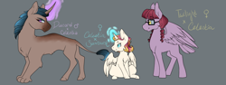 Size: 1024x384 | Tagged: safe, artist:uniquecolorchaos, imported from derpibooru, oc, oc only, alicorn, hybrid, pegasus, pony, female, interspecies offspring, magical lesbian spawn, male, offspring, parent:discord, parent:princess celestia, parent:sunburst, parent:twilight sparkle, parents:celestiburst, parents:dislestia, parents:twilestia