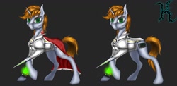 Size: 1280x625 | Tagged: artist needed, safe, artist:keterglord, imported from derpibooru, oc, oc only, oc:littlepip, pony, unicorn, fallout equestria, fallout equestria: vivat littlepip, armor, blade, cloak, clothes, cutie mark, cyrillic, dark background, fanfic, fanfic art, female, hooves, horn, mare, pipbuck, pipleg, russia, simple background, solo, unicorn oc, weapon