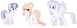 Size: 1300x476 | Tagged: safe, artist:pandemiamichi, artist:s1nb0y, imported from derpibooru, oc, oc only, pegasus, pony, unicorn, augmented tail, female, male, mare, raised hoof, simple background, stallion, transparent background