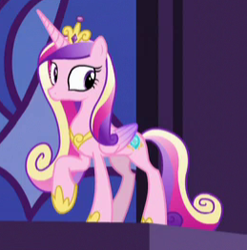 Size: 259x262 | Tagged: safe, imported from derpibooru, screencap, princess cadance, alicorn, pony, princess spike (episode), cropped, female, folded wings, mare, raised hoof, solo, wings