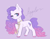 Size: 1270x979 | Tagged: safe, artist:koteikow, imported from derpibooru, pinkie pie, rarity, oc, oc:regale, earth pony, pony, female, fusion, one eye closed, purple background, raised hoof, simple background, solo, wink