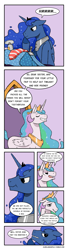 Size: 1050x3852 | Tagged: safe, artist:raph13th, imported from derpibooru, princess celestia, princess luna, alicorn, pony, comic:glim glam and pals, :t, comic, dialogue, female, floppy ears, mare, speech bubble, tumblr